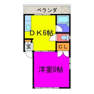 スカイハースト【102号室】の間取り