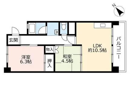UR尾上【0060312号室】の間取り
