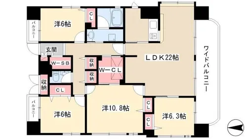 大幸マンション【301号室】の間取り