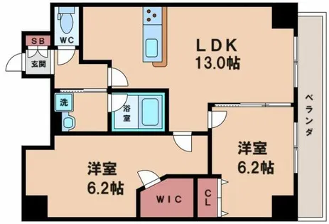 ラ・エスペランサあびこ【1階】の間取り