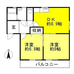 K’sハウス【203号室】の間取り