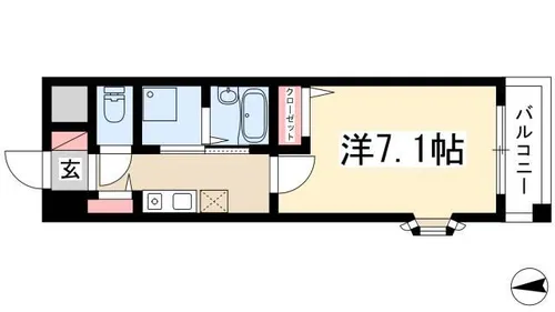 サンマール新瑞【801号室】の間取り