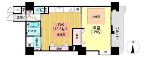 シャレー山科【506号室】の間取り