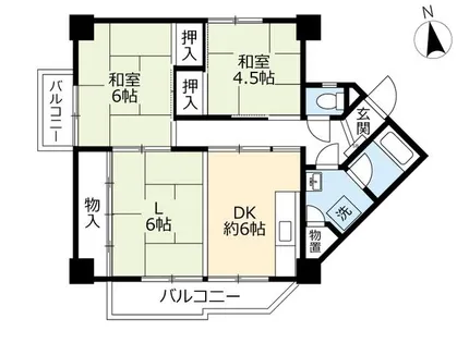 UR高座台【1050603号室】の間取り