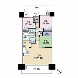 ジェイグラン須磨海浜公園(0004341)【6階】の間取り
