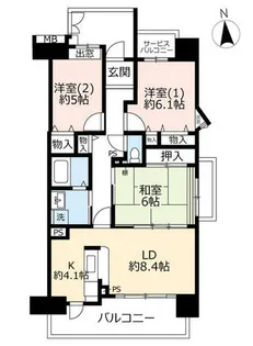 URアーバニア上飯田北町【0000701号室】の間取り