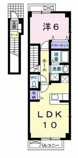 ウルーアンジュ【Ⅰ201号室】の間取り