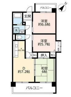 URアーバンラフレ虹ヶ丘西【0070701号室】の間取り