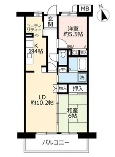 URアーバンラフレ虹ヶ丘南【0070407号室】の間取り