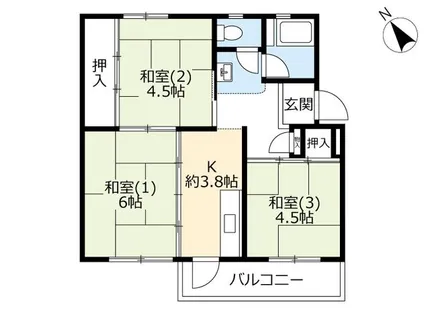 UR明石舞子【C090301号室】の間取り