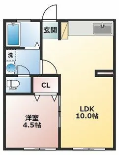 コーポ鈴森 B【211号室】の間取り