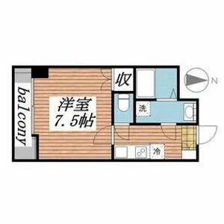 フラットK山木【002E号室】の間取り