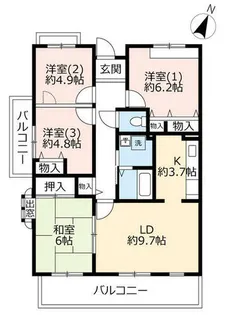 URアルビス五月ヶ丘【1130104号室】の間取り