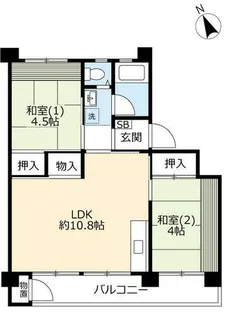 UR東豊中第二【1380406号室】の間取り