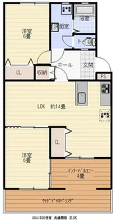 リノスタイル姫路北条【4階】の間取り