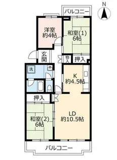 UR高の原駅西【0080402号室】の間取り