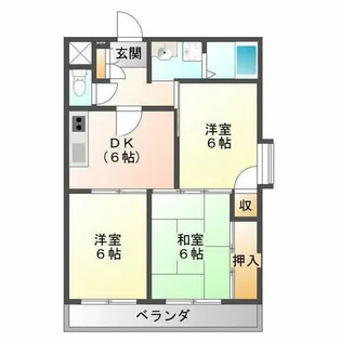 クインテットハイツ【3階】の間取り