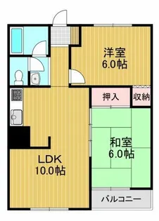 泉ヶ丘コーポラスA棟【2階】の間取り