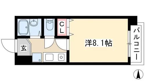 リバーサイドタカセ【3階】の間取り