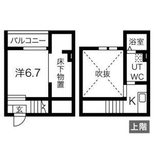 Kandooma【102号室】の間取り