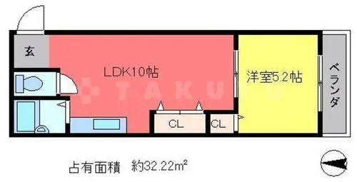 セントラル修学院【2階】の間取り