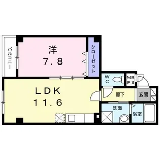アルドーレ寺之内【2階】の間取り