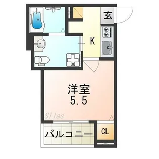 CRASTINE住吉大社【3階】の間取り
