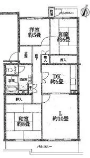 中落合第一住宅453号棟【503号室】の間取り