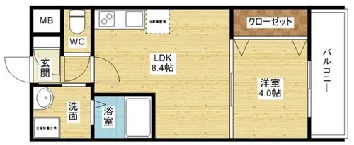 H-maison御幣島Ⅰ【3階】の間取り