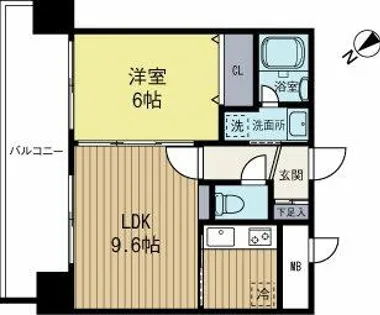 DSタワー大博通り【10階】の間取り
