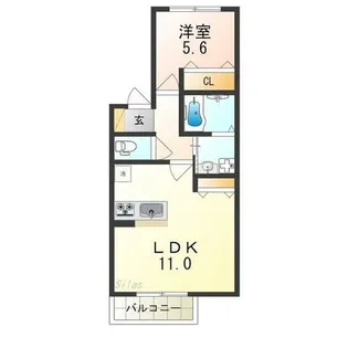 メゾンブランシェ【1階】の間取り
