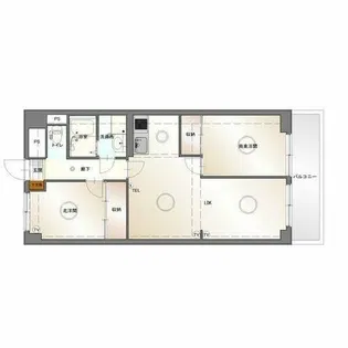 マンション森【11C号室】の間取り