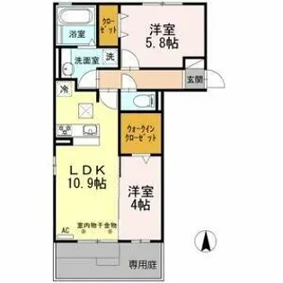 アズール【1階】の間取り