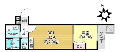 BKB仙石屋敷【301-2号室】の間取り