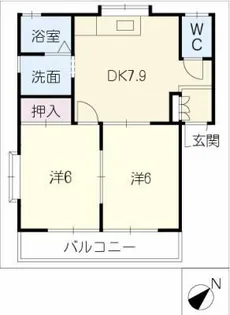 ツインズSUGIURA【1階】の間取り