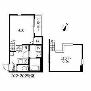 ハーモニーテラス白子町【2階】の間取り