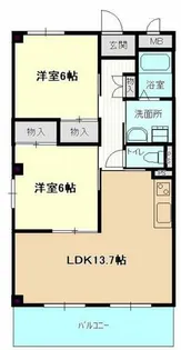 セラフィ西原【2階】の間取り