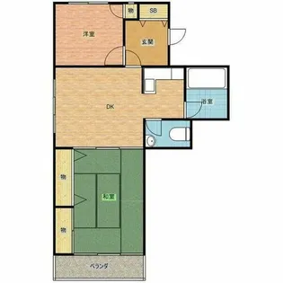 中央マンションビル【5階】の間取り