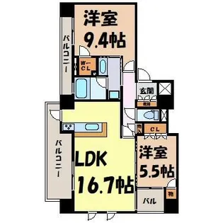 プライムメゾン御器所【8階】の間取り