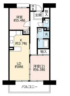 UR香里ヶ丘みずき街【0090203号室】の間取り