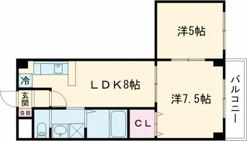 グラン・リヴィエール西京極【2階】の間取り