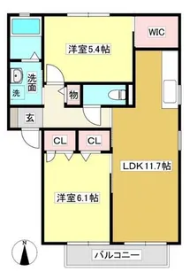インフィニ Ⅱ【2階】の間取り