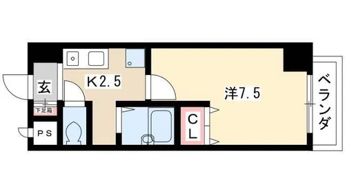 リアライズ黄金【6階】の間取り