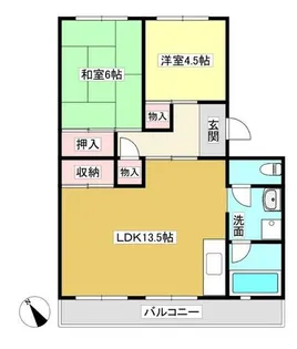 コーポ清水【1階】の間取り