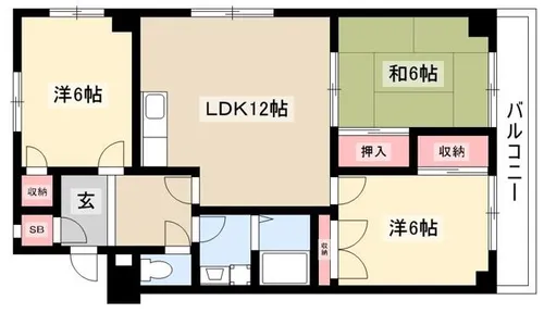 ビレンテ守山【201号室】の間取り