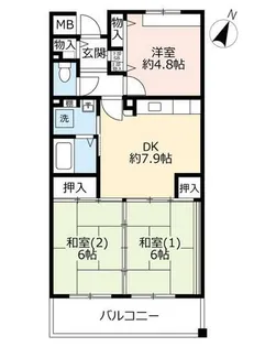 URアルビス五月ヶ丘【1160305号室】の間取り
