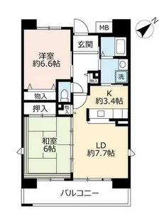 URパークタウン西武庫【0080307号室】の間取り