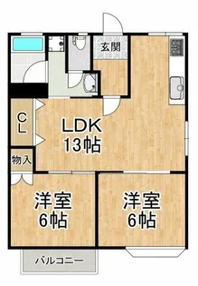藤沢台ハイツB棟【1階】の間取り