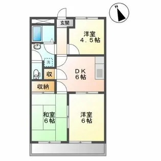 エクセル富貴ノ台【1階】の間取り