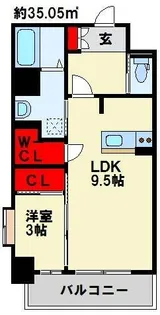 City Court 折尾【2階】の間取り